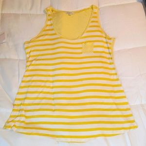 Maternity Striped Tanktop GAP Size Small Yellow